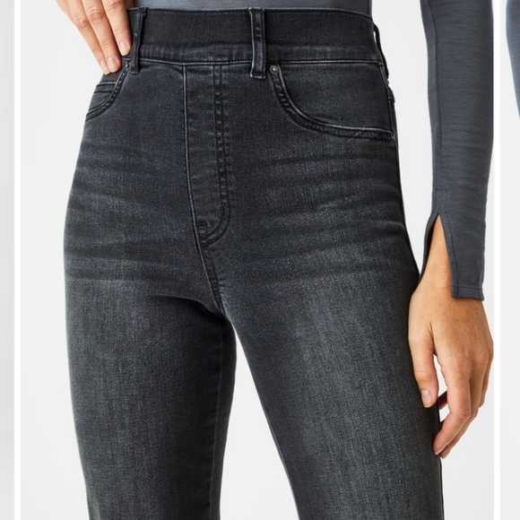 SPANX Straight Leg skinny Jeans-Vintage Black. Size SP - Picture 3 of 12